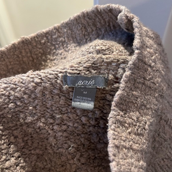 Aerie Wool Blend Knit Mock Neck Oversized Sweater Sz Medium - Picture 5 of 5